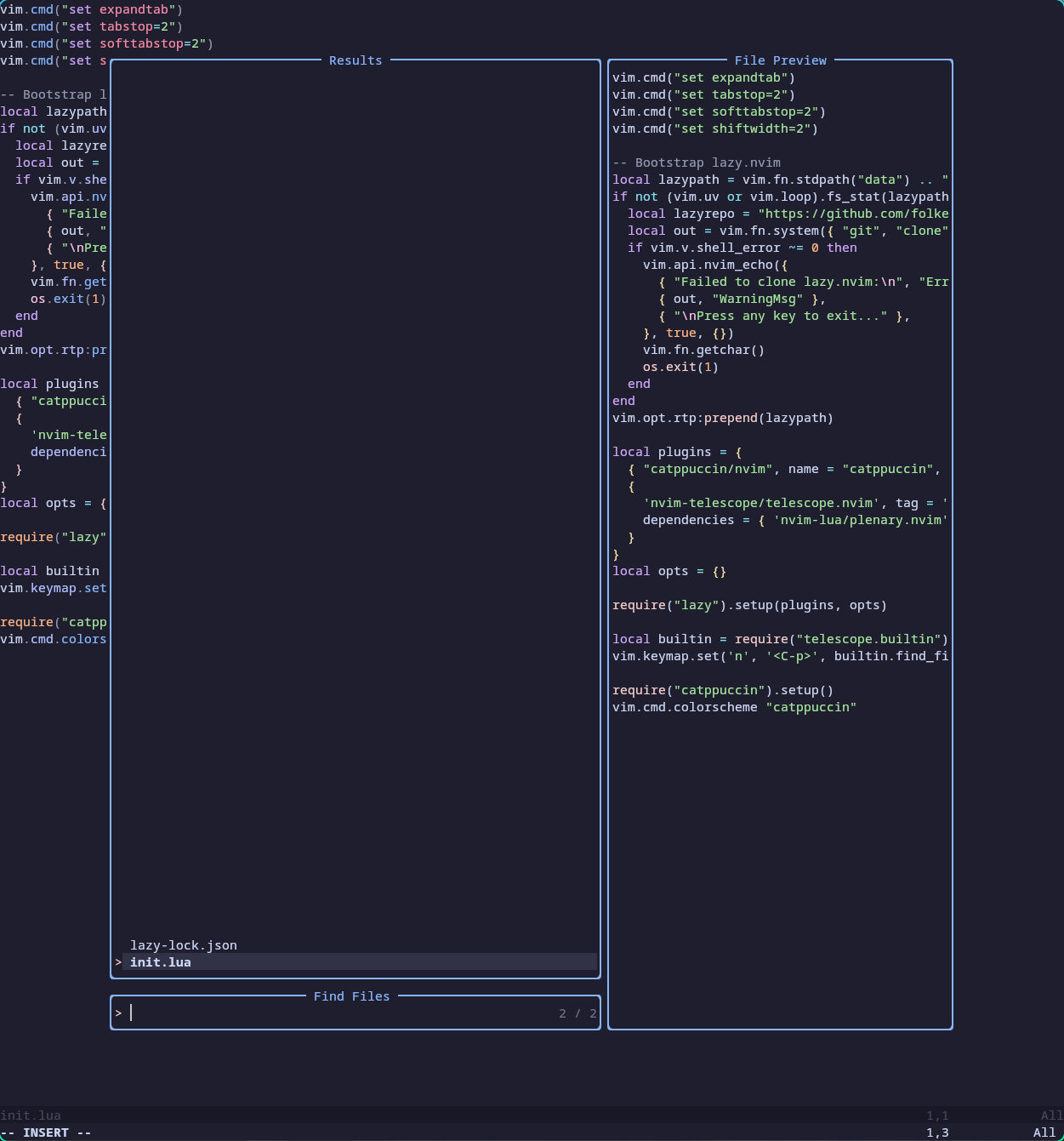 File finder in with Telescope