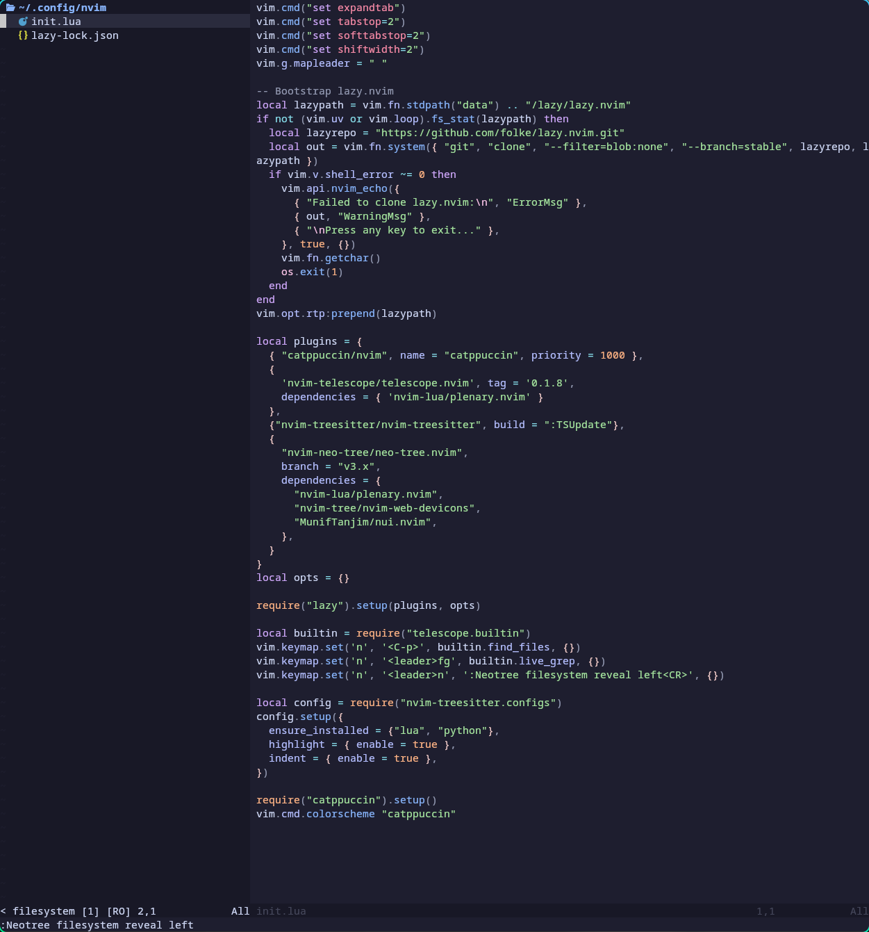 Neo-tree open on the left side of the screen