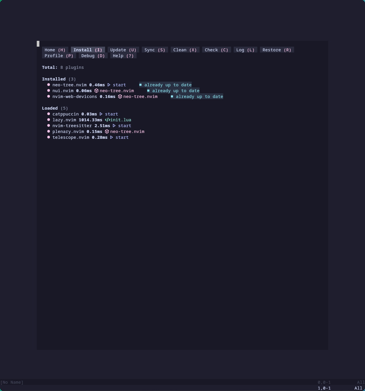 nvim with neo-tree installed