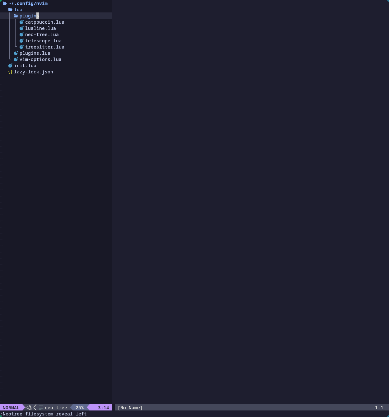 statusline via lualine