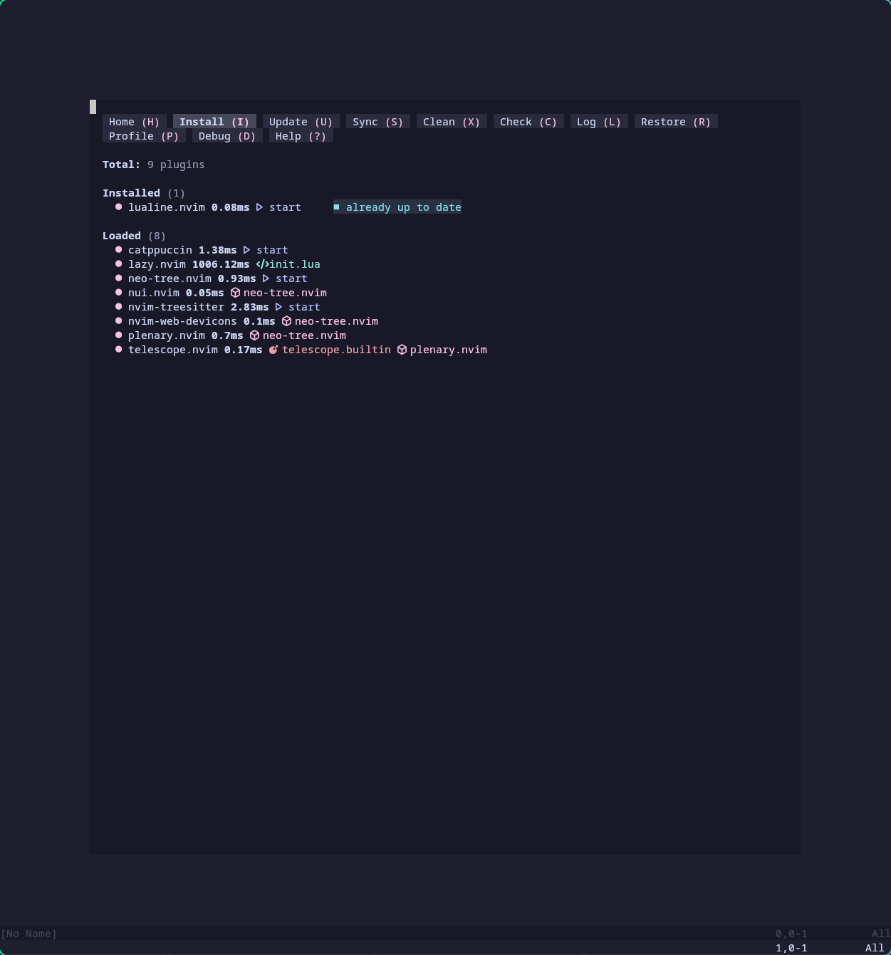 Plugins running in nvim