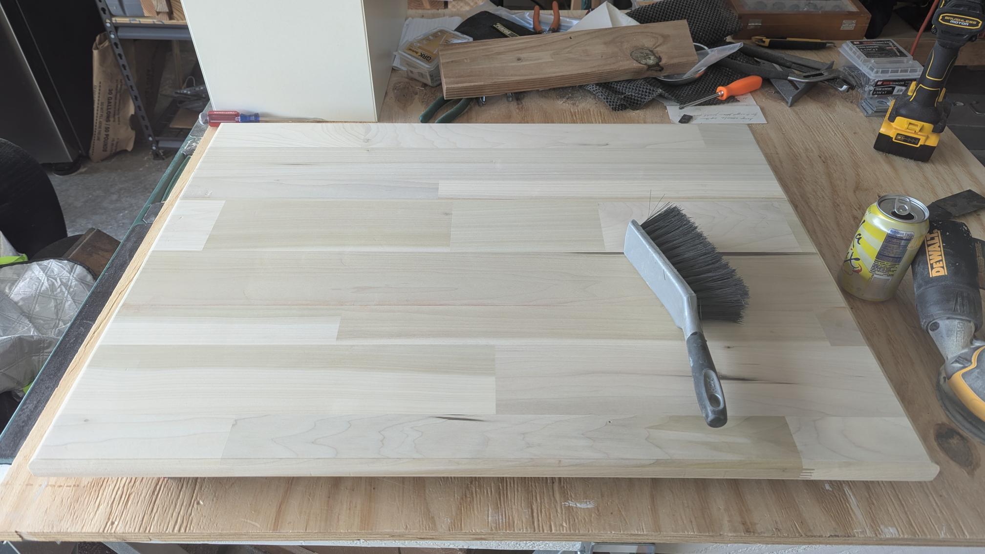 After sanding